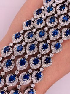 Luxury Sapphire Tennis Bracelet With Brilliant Cut, Luxury Blue Diamond Bracelet With Brilliant Cut, Blue Diamond Bracelet With Brilliant Cut Luxury Style, Luxury Sapphire Bracelet, Luxury Sapphire Diamond Bracelet, Luxury White Gold Sapphire Diamond Bracelet, Luxury Sapphire Diamond Round Bracelet, Luxury Sapphire Diamond Bracelet With Gemstones, Luxury Sapphire And Diamond Bracelet