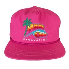 Maui One Excavating Strapback Hat Mens One Size Vintage 80s 90s Pink Rope Cap Made In USA NEW Condition: deadstock, new without tags Size: adjustable, strapback International Buyers - Please Note: Import duties, taxes, and charges are not included in the item price or shipping cost. These charges are the buyer's responsibility. Please check with your country's customs office to determine what these additional costs will be prior to buying. Retro Pink Hat With Flat Brim, Retro Snapback Dad Hat, Retro Pink Flat Brim Hat, Pink Retro Flat Brim Hat, Retro Pink Trucker Hat, Summer Pink Dad Hat For Streetwear, Pink Vintage Adjustable Baseball Cap, Pink Retro Summer Baseball Cap, Retro Pink Hat For Streetwear