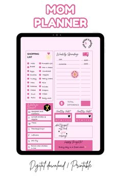 Say goodbye to chaos and hello to organization! 💕 This digital mom planner helps you manage meals, track weekly spending, and build healthy habits—all in one stylish layout. Perfect for keeping your family life running smoothly while giving you peace of mind. Compatible with iPads & Androids! ✨ #MomLife #DigitalPlanner #StayOrganized #MealPlanning #Budgeting