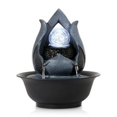 PRICES MAY VARY. Premium Material: High quality poly resin construction ensures the durability of the indoor fountain. This indoor waterfall fountain is lightweight and durable for lasting long. Comes with quiet submersible pump that continuously circulates the water keeping it safer, cleaner, free of algae. Calming & Relaxing: This relaxing tabletop fountain let you listen to the sounds of a waterfall crashing down onto the tiers below as they gently rock you to sleep or bring you a comforting Desktop Water Fountain, Indoor Tabletop Water Fountain, Decorative Water Fountain, Indoor Waterfall Fountain, Fountain For Home, Water Sound, Magic Fountain, Indoor Water Features, Household Gifts