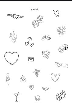 some different types of tattoos on a white background