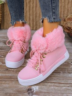 Our Little Secret High Top Booties. Eeeek! We love them so much! With colored laces and a sherpa collar. Soft and super comfy. [IMP-SH sx2310048984802619] Pink High Tops, Leather Snow Boots, Warm Shoes, Shoes Boots Ankle, Outdoor Boots, Leather Flat Shoes, Boots Women Fashion, Snow Boots Women, Womens Ankle Boots