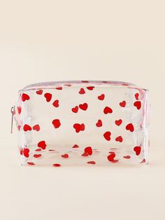 Color: Clear Type: Square Case Power Supply: No Length: 7.1 inch Width: 3.9 inch Height: 3.9 inch Composition: 100% Polyvinyl Chloride Material: PVC Introducing our Heart Makeup Bag Clear Makeup Bag Cosmetic Organizer Toiletries Bag Makeup that is perfect for daily use or travel. This elegant Cosmetic Bag is designed to keep your beauty products organized and easily accessible. This makeup bag is durable and resistant to wear and tear. This bag will add a touch of elegance to your beauty routine. The spacious design allows you to pack all of your beauty essentials in one convenient location. So, you`ll have everything you need with you, wherever you go. Whether you`re a frequent traveler or need a reliable bag for your daily commute, this Makeup Bag is perfect for you. Lightweight and port Makeup Pouch Cosmetic Case, Makeup Palette Collection, Black Friday Makeup, Road Trip Bag, Clear Makeup Bag, Hair Tool Set, Heart Makeup, Clear Cosmetic Bag, Clear Makeup