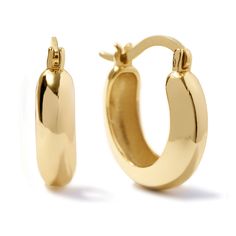 These thick hoop earrings are the perfect everyday earrings. Easy to put on and take off. Gold Vermeil Hypoallergenic, lead and nickel free Height 0.8in(20mm) x Width 0.2in(5.4mm) Latch, Click to close #E466-G Classic Metal Huggie Earrings, Tarnish Resistant Hoop Earrings, Everyday Tarnish Resistant Hoop Earrings, Everyday Tarnish-resistant Hoop Earrings, Classic Metal Huggie Earrings For Everyday, Minimalist Small Hoop Earrings Cadmium-free, Classic Metal Huggie Earrings Tarnish Resistant, Classic Metal Hoop Earrings For Everyday, Everyday Small Hoop Huggie Earrings