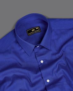 Elevate your off-duty wardrobe with this solid blue shirt from French Crown. Crafted premium quality fabric, this shirt is embellished with pleats and features a spread collar that adds a touch of sophistication, while the premium cotton fabric ensures maximum comfort and breathability. Whether you're dressing for a day out with friends or casual work, this shirt will become your go-to shirt in summer. Fused collar and cuffs, collar stand and flat felled side seams provide structure and stabilit Cotton Shirts For Men, Shoulder Shirts, Casual Work, Collar And Cuff, Blue Shirt, Off Duty, Work Casual, In Summer, Full Sleeve