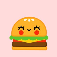 a hamburger with eyes drawn on it