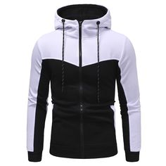 Men's Casual Slim Zipper Hooded Sweater - White - 4X77255124 - Men's Clothing, Men's Hoodies & Sweatshirts  #MensHoodiesSweatshirts #Men's #Clothing # #Men's #Hoodies #& #Sweatshirts One Piece Hoodie, Men Hoodies, Men's Hoodies, Fall Hoodies, Sport Top, Cool Hoodies, Workout Sweatshirt, Pullover Shirt, Mens Sweatshirts Hoodie