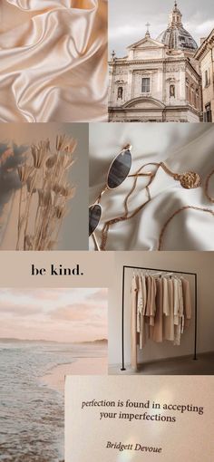 a collage of photos with the words be kind