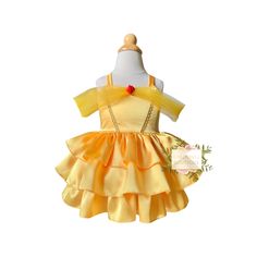 Belle Inspired Princess Dress Whimsical Princess Dress With Ruffles For Dress-up, Fairytale Fairy Dress With Ruffles For Dress-up, Princess Style Fairy Dress With Ruffles For Fancy Dress, Fairytale Ruffle Fairy Dress For Dress-up, Princess Style Fairy Dress With Ruffles For Costume, Fairytale Princess Dress With Ruffles For Costume Party, Princess Style Fairy Dress With Ruffles For Dress-up, Fitted Fairytale Princess Dress With Ruffles, Whimsical Fairy Dress With Ruffles For Dress-up