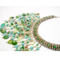 Elegant Beaded Turquoise Necklace, Green Beaded Necklaces With Dangling Beads For Party, Green Beaded Necklace With Dangling Beads, Green Beaded Necklace With Dangling Beads For Party, Green Beaded Necklace With Natural Stones, Elegant Green Necklaces With Dangling Beads, Elegant Green Necklace With Dangling Beads, Green Bohemian Beaded Necklaces For Party, Elegant Green Turquoise Pendant Necklace