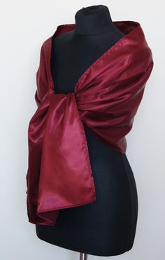 A very elegant satin shawl for your wedding party or evening dress. Made of luxury satin. Color: burgundy / wine color Size : 170 cm x 40 cm approx. You can use it as a wrap, shawl or stola. WE have matching satin bags in Etsy Shop! WE accept credit cards! Fitted Silk Shawl For Party, Silk Fitted Shawl For Parties, Elegant Red Shawl For Party, Elegant Red Shawl, Elegant Purple Wedding Shawl, Elegant Evening Wrap Shawl, Elegant Satin Shawl For Formal Occasions, Elegant Formal Shawl In Solid Color, Elegant Satin Shawl For Wedding