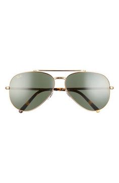 Classic pilot sunglasses highlighted by polished metal frames and smoky lenses will bring a touch of adventuresome spirit to your look. 62mm lens width; 14mm bridge width; 140mm temple length 100% UV protection Adjustable nonslip nose pads Metal Made in Italy Ray-Ban style number: RB3625 Classic Aviator Shield Sunglasses With Gradient Lenses, Classic Metal Frame Sunglasses For Outdoor, Gold Anti-reflective Aviator Sunglasses, Gold Mirrored Aviator Sunglasses For Travel, Classic Aviator Shield Sunglasses With Polarized Lenses, Classic Aviator Sunglasses With Polarized Lenses, Mirrored Aviator Sunglasses For Outdoor, Outdoor Aviator Sunglasses With Mirrored Lenses, Gold Aviator Sunglasses With Anti-reflective Coating For Outdoor