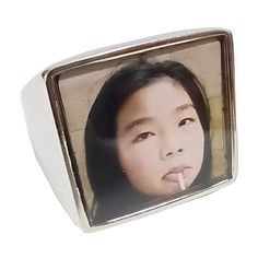 "Customize  photo ring Memorial photo ring  personalized keepsake gift Stainless steel , high polishing. photo  size about 14-15mm, ring face about 16-17mm  Processing time about 5-10 days Order procedure: 1.  select the ring size and pay. 2.  after pay, click \"Message Li\" and upload your photo in the chat. Alternatively, you can email photo to initialsring at hotmail.com when you forget upload in ETSY messager.   The size is available from US size 6-17#.  The ring size is fixed, can not be adjusted, please measure your finger correctly.    Maybe there is some difference between the ring photo and actual ring on hand because the photo was taken under the light and maked it up by Photoshop. If you are critical on the same color, please do not buy it. Once you order, you should accpet this Lover Photo, Picture Ring, Photo Ring, Lovers Photos, Hand Rings, Team Photos, Under The Lights, Photo Size, Ring Photos