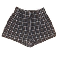 Brand New! Black White And Yellow Plaid Shorts With Elastic Waistband!! Cuffed Hemline 2024 Clothes, Yellow Plaid, Plaid Shorts, New Black, American Eagle Outfitters, American Eagle, High School, Black White, Plaid