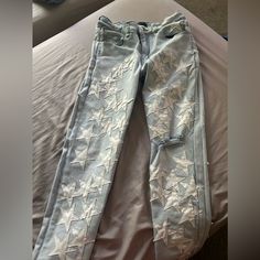 Barely Worn Amiri Jeans, White Color, Mens Jeans, Color White, Man Shop, Stars, White, Color