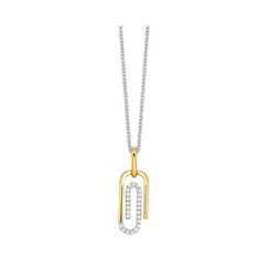 Meet the newest trend in diamond jewelry. The sleek and modern paper clip. 1/10ct of sparkling natural diamonds set into buttery yellow 10k gold. This necklace will look stunning on you and sharpen your jewelry wardrobe. 18" Chain Paperclip Pendant, Jewelry Wardrobe, Silver Gold Jewelry, Sparkling Diamond, Sparkle Diamonds, 10k Gold, Paper Clip, Accessories Design, Diamond Jewelry