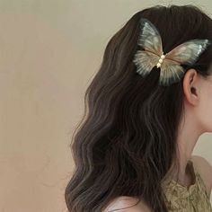 Size: Standart3pcs Butterfly Hair Clip, Butterfly Hair, A Butterfly, Hair Clip, Long Hair, Butterflies, Mesh, Collar, Hair