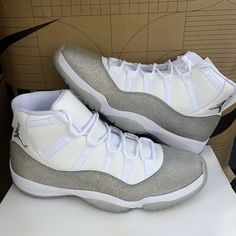 New Air Jordan 11 Retro Hi Vast Grey Silver Men Sz 10.5, Women Sz 12 Ar0715-100 Brand New With Box Box Has No Lid Authentic These Are Womens Shoes Size 12, This Is The Same As Mens Size 10.5 Size 12 Women Shoes, Air Jordan 10, Jordan Grey, Jordan 10, Air Jordan 11 Retro, Jordan 11 Retro, Air Jordan 11, Air Jordan Shoes, Jordan 11