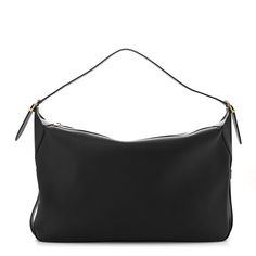 This is an authentic CELINE Supple Calfskin Large Romy Shoulder Bag in Black. This chic bag is crafted of black leather. The bag features an adjustable leather strap an optional black canvas shoulder strap, and gold hardware. The top zipper opens to a spacious black suede interior. Chic Bags, Shoulder Bag Black, Black Canvas, Black Suede, Gold Hardware, Calf Skin, Leather Straps, Shoulder Strap, Black Leather