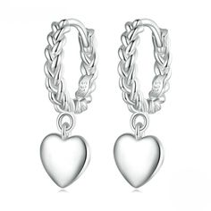 Excited to share the latest addition to my #etsy shop: S925 Simple Heart Drop Earrings, Heart Hanging from Braided Ear Buckle, Jewelry Birthday Gift for Girl, Woman, Girlfriend, Valentines day https://etsy.me/3hiQucV #silver #heart #lovefriendship #giftforbirthday Buckle Jewelry, Twisted Heart, Sterling Silver Heart Pendant, Earrings Heart, Heart Dangle Earrings, Glam Girl, Silver Heart Pendant, Jewelry Birthday, Girl Jewelry