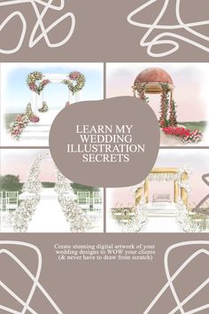 wedding ceremony design Wedding Ceremony Illustration, Wedding Illustrations, Design Artwork