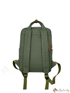 BirdinBag - Versatile Vintage Backpack for Professionals: Travel, School, Work, Sports - Ideal for Teachers and Nurses Green Backpack For Daily Use And Back To School, Functional Green Satchel Backpack, Green Softback Backpack For Daily Use, Daily Use Softback Backpack, Rectangular Backpack For Outdoor Activities With Adjustable Strap, Practical Green Bag For Back To School, Rectangular Backpack With Adjustable Strap For Outdoor Activities, Practical Rectangular Bags For Back To School, Rectangular Backpack With Adjustable Strap For Outdoor