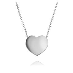 Heart shape necklace pendant made of sterling silver .925 This Silver Tender Heart Necklace is a charming piece of jewelry that will sit beautifully on any woman's neck.  The best gift to your beloved woman to show her your love. Dimensions: Pendant height - approx. 1cm Pendant width - approx. 1,1cm Chain length - 45 cm. Weight - approx. 2-2.5 gr. The item is stamped/marked .925! 100% guaranteed quality. Real images not processed with Photoshop. All of this can be seen in the photos. NOTE: Due to the difference device/monitors being used, pictures may not reflect the actual colour of the item. Copyright infringement is prohibited! Work only in sterling silver, not in chrome plated pewter. Do not hesitate to contact us if you need further help or have a questions. Delicate Sterling Silver Heart Necklace With Clavicle Chain, Sterling Silver Heart Necklace With Clavicle Chain, Minimalist Sterling Silver Heart Pendant Necklace, Minimalist Sterling Silver Heart Necklace With Round Pendant, Sterling Silver White Gold Necklaces For Anniversary Gift, Dainty Silver Necklace For Anniversary Gift, Delicate Silver Necklace For Anniversary Gift, Silver Heart Necklace Clavicle Chain For Anniversary, Silver Heart Necklace With Clavicle Chain For Anniversary