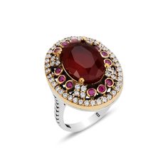 Ottoman Design, Ruby Stone, Luxe Gifts, Ring Designs, Statement Rings, Silver Ring, Gift For Her, Ottoman, Ruby