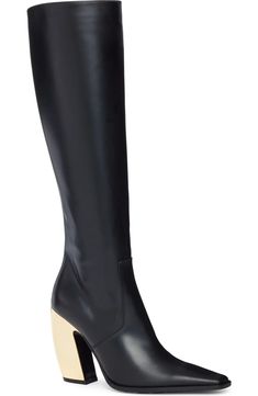 Bottega Veneta Tex Pointed Toe Knee High Boot (Women) | Nordstrom Knee High Leather Boots, Sleek Look, Knee High Boots, Bottega Veneta, Leather Boots, Knee High, Womens Boots, Sleek, Nordstrom