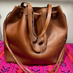 Used, Minor Scratches And Wear But In Great Condition And Smoke Free Home. Madewell Bags, Drawstring Bucket Bag, Womens Tote Bags, Bucket Bag, Madewell, How To Wear, Women Shopping, Color