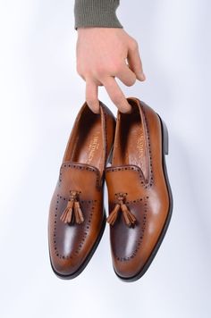 Calf-Leather Loafer Shoes (3 Colors)-baagr.myshopify.com-shoes2-BOJONI Brown Flat Heel Oxfords For Semi-formal Occasions, Slip-on Tassel Loafers With Leather Sole For Galas, Leather Tassel Loafers With Round Toe, Brown Semi-formal Tassel Loafers With Round Toe, Semi-formal Pointed Toe Moccasins With Leather Sole, Calf Leather Loafers With Brogue Detailing For Galas, Calf Leather Wingtip Slip-on Dress Shoes, Leather Slip-ons With Brogue Detailing And Flat Heel, Brown Tassel Loafers With Leather Sole And Closed Toe