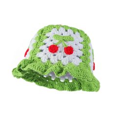 PRICES MAY VARY. HAND-CROCHETED HAT: Traditional crochet flower hollow bucket hat for women, classic and fashionable. ELASTIC KNITTED HAT: one size fits most, head circumference measures about 22-22.8 inch. STYLISH CROCHET BUCKET HAT: New 3D cherry pattern, suitable for wearing on various occasions, great accessories for taking photos, travel, parties, etc. The colorful handmade women hats are suitable for daily wear, party costume and fashion occasions. SOFT AND COMFORTABLE BEANIE: 100% high qu Cherry Pattern, Photos Travel, Crocheted Hat, Crochet Bucket, Stylish Crochet, Women Hats, Crochet Bucket Hat, Floral Hat, Great Gifts For Mom