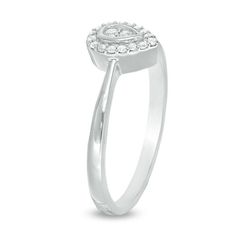 Perfect for any occasion, this chic diamond ring suits her contemporary style. Crafted in sterling silver, this modest look features a pair of sparkling diamonds wrapped in a polished teardrop-shaped border and a frame of shimmering diamonds. Captivating with 1/8 ct. t.w. of diamonds and a brilliant buffed luster, this choice is an accessory she’ll turn to often. Custom-made to fit her ring size. Sterling silver rings cannot be resized after purchase. Frame Ring, Peoples Jewellers, Sparkle Diamonds, Contemporary Style, Diamond Ring, Sterling Silver Rings, Ring Size, Silver Rings, Sterling Silver