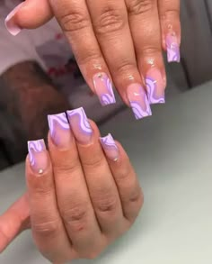 Summer Vibes: May Nail Inspiration for 2024 Cute Gel Nail Designs For Short Nails Purple, Cute Pink And Purple Nails, Cute Nail Designs Purple, Graduation Nails Purple, Purple Nails Black Women, Medium Purple Nails, Short Square Acrylic Nails Purple, Purple Short Nails Designs, Purple Short Acrylic Nails