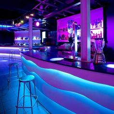 Club Ideas Nightclub, Club Bar Design, Club Design Interior, Bar Lounge Design, Bar Counter Design, Space Bar, Nightclub Bar, Lounge Club, Nightclub Design