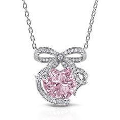 BOGO 40% OFF (Code: H40) Pink Ribbon Jewelry As Gift, Pink Ribbon Jewelry For Gifts, Pink Ribbon Jewelry Gift, Gift Jewelry With Pink Bow, Elegant Heart Cut Necklace For Party, Valentine's Day Gift Jewelry With Pink Bow, Rose Gold Jewelry With Bow For Gifts, Pink Bow Necklace For Party, Valentine's Day Bow Jewelry Gift