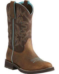 Ariat Women's Delilah Cowgirl Boots - Round Toe - Country Outfitter Country Wishlist, Country Shoes Boots, Types Of Hats For Women, Country Jeans, Cute Cowgirl Boots, Classic Black Boots, Western Rings, Camo Boots, Country Shoes