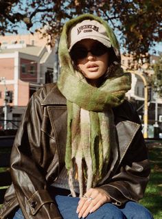 Scarf Soft knit-like material, fringe detail, two-toned colour Good stretch 100% polyester Trendy Scarf 2021, Hat And Scarf Sets Women, Womens Hat And Scarf Set, Ance Studio Scarf, Trendy Winter Scarf, Acne Studios Scarf 2022, Head Scarf Cold Weather, Fall 2022 Hat Trends, Shacket Scarf