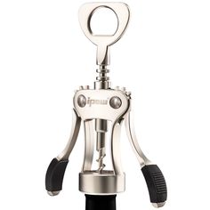 PRICES MAY VARY. Sturdy Metal - Made of solid zinc alloy with high quality construction. You will truly feel this weighted wine opener is heavy in your hand. No Cork Tear - Sharp pointed spiral goes into the cork quickly and efficiently. No need to worry about the cork remnants in the wine. Just enjoy the sip without hassle. Easy To Screw - Featured with a big sleek turn handle for easy to screw. For people with arthritic hands and the elderly, IPOW wine opener will be a great choice. Quick Pop Upstairs Kitchen, Cork Screw, Premium Wine, Beer Caps, Wine Drinkers, Wine Bottle Opener, Beer Opener, Wine Opener, Nickel Silver