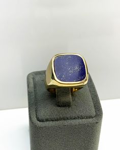 Lapis Lazuli Men Ring, Pinky Signet Blue Ring, Square Shape, Genuine Gemstone, Stylish Gold Silver Ring, Handmade Jewelry, Best Gift for Him ◎ Details ◎ ○ Material 14K Solid Gold or 925 Sterling Silver Weight of Ring : approx 18.00 gr Height of Ring : approx 5.30 mm ○ Upgrade to Solid 18K Gold, please click the link below: https://www.etsy.com/listing/962826004 ○ Gemstone Natural Lapis Lazuli Gemstone approx. 15 mm x 15 mm 4.50 ct Made to Order HANDMADE ITEM ○ For Men Collection : https://etsy.m 14k Gold Jewelry With Large Stone Ring, Sapphire 14k Gold Signet Ring Gift, 14k Gold Sapphire Signet Ring As Gift, Classic Lapis Lazuli Ring With Polished Finish, Classic Lapis Lazuli Jewelry Ring, Blue 14k Gold Signet Ring With Gemstone, Luxury Blue Rings With Rectangular Stone, Luxury Blue Rectangular Stone Rings, Elegant Blue Ring With Natural Stones