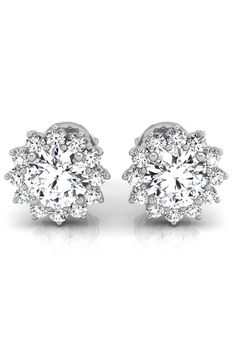 ✥ Introducing our Round Cut Halo Moissanite Diamond Stud Earrings for Women, a timeless fusion of sophistication and brilliance. Crafted with precision, each earring features a dazzling round-cut moissanite diamond encircled by a delicate halo of smaller sparkling diamonds, exuding a radiant glow from every angle. These exquisite earrings are the epitome of refined glamour, perfect for adding a touch of luxury to any ensemble. Whether it's a special occasion or a daily indulgence, elevate your s Moissanite Earrings, Bridal Bands, Stud Earrings For Women, Diamond Stud Earrings, Bridal Ring Set, Diamond Stud, Engagement Ring Wedding Band, Moissanite Diamonds, Sparkle Diamonds