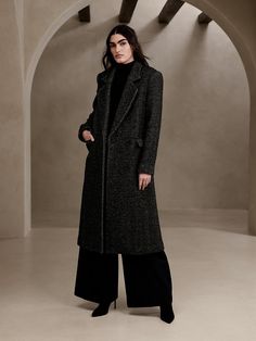 Petite Cortazar Herringbone Topcoat | Banana Republic Big Pants, Herringbone Coat, Long Wool Coat, The Supreme, Fashion Line, Top Coat, Wool Coat, Winter Coat, Herringbone