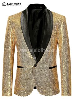 Men's Shiny Gold/Blue/Wine Red/Black/Silver Sequin Wedding Groom Blazer Jacket Condition: Brand NewColor: Gold/Blue/Wine Red/Black/Silver SequinsMaterial: PolyesterOccasion: Party, Wedding, Events, Photo shoot or ShowsSleeve Length: Long SleevesCollar: V-neckClosure Type: Single BreastedIncludes: Jacket Groom Blazer, Wedding Blazer, Suits Men Slim, Sequin Suit, Tuxedo Coat, Traditional Suit, Slim Fit Suit Men, Party Jackets, Mens Blazer Jacket