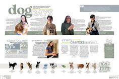 an article about dogs and their owners is featured in the magazine's website design