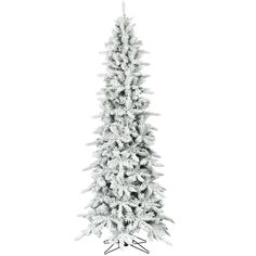 a white christmas tree with lights on it