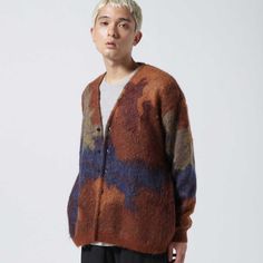 Japanese Brand Yoke Mohair Cardigan (A Higher Mohair Content Than Most Competitors). Japanese Size 3 (I Usually Wear A Size M Or L). Aw22, "Still" (As In Clyfford Still) Cardigan. Ordered From A Boutique In Korea. It's A Gorgeous Piece, Just Doesn't Quite Fit My Style Right. Original Price Was $454. Clyfford Still, Camo Cardigan, Gap Cardigan, Mohair Cardigan, Pocket Cardigan, Collar Cardigan, Red Cardigan, Mens Hooded, Fitted Skirt