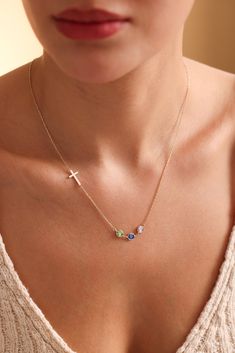 14K Solid Gold Cross Necklace, Personalized Birthstone Necklace, Birthstone Jewelry, Family Birhtday Stone Necklace, Gift For Necklace Cross 14k Gold Birthstone, Grandma Necklace, Gift for Mom, Gift for Her, Family Birthstone, Birthstone Jewelry, Birthstone Necklace, Christmas Gift, Bridesmaid Gift, Birthday Gift, Anniversary Gift, Handmade Jewelry, Zircon Birthstone,Charm Jewelry, July Birthstone Jewelry, August Birthstone Jewelry, September Birthstone Jewelry, October Birthstone Jewelry, Novem Yellow Gold Birthstone Necklace, Yellow Gold Birthstone Cross Pendant Necklace, Yellow Gold Cross Pendant Necklace With Birthstone, Gemstone Cross Pendant Necklace For Anniversary, Mother's Day 14k Gold Gemstone Necklaces, 14k Gold Gemstone Necklaces For Mother's Day, Mother's Day 14k Gold Gemstone Necklace, 14k Gold Gemstone Necklace For Mother's Day, Birthstone Jewelry Mothers