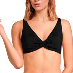 Perfect for the pool or beach, you'll love this women's Lands' End twist-front underwire bikini top.Kohl's Lands' End Women's Swim Size Chart Click on this WOMEN'S GUIDE to find the perfect fit and more! FEATURES Adjustable straps Built-in bra with removable cups UPF 50 sun protection Underwire Hook-and-eye back V-neck Minimal coverageFIT & SIZING Slider with o-rings on straps 3 hook columns 3 hook rowsFABRIC & CARE Nylon, spandex Hand wash Imported Size: 4. Color: Black. Gender: female. Age Gro Twist Front, Swimsuit Tops, The Pool, Lands End, Upf 50, Sun Protection, Womens Swim, Gender Female, Adjustable Straps