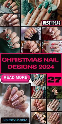 This season's must-see christmas nail designs of 2024 are here to add sparkle to your holidays. Whether you prefer simple ideas or intricate designs, you'll find the perfect style. Go for red and green classics, add gold and glitter for extra shine, or keep it cute with short nails. Easy-to-apply gel designs ensure your holiday look lasts. From dark and moody to soft pink and white, these styles suit every mood. Get inspired with the best christmas nail designs for a festive touch. Festive Nail Designs, Minimalist Nail Art, Christmas Nails Easy, Gel Designs, Festival Nails, Christmas Trends, Christmas Nail Designs, Holiday Red, Minimalist Nails