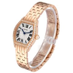 Classic Pink Gold Watch For Formal Occasions, Classic Pink Gold Watches With Diamond Hour Markers, Classic Pink Gold Watch With Subdials, Timeless Pink Gold Watch With Diamond Hour Markers, Luxury Rose Gold Diamond Watch With Metal Dial, Elegant Pink Gold Watch For Formal Occasions, Luxury Cartier Rose Gold Diamond Watch, Luxury Cartier Diamond Watch In Rose Gold, Luxury Rose Gold Watches With Diamond Hour Markers